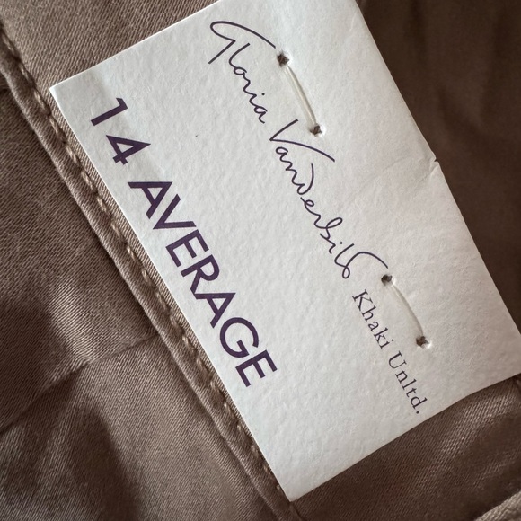 Gloria Vanderbilt Khaki Unlimited Luxe Sateen Pants Size 14 Average New - Picture 5 of 6